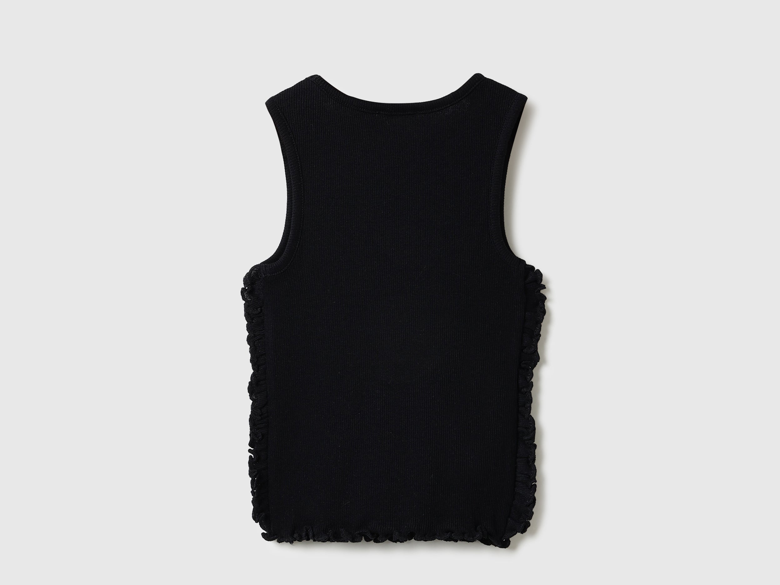 Girls Cotton Blend Round Neck Sleeveless Casual Top