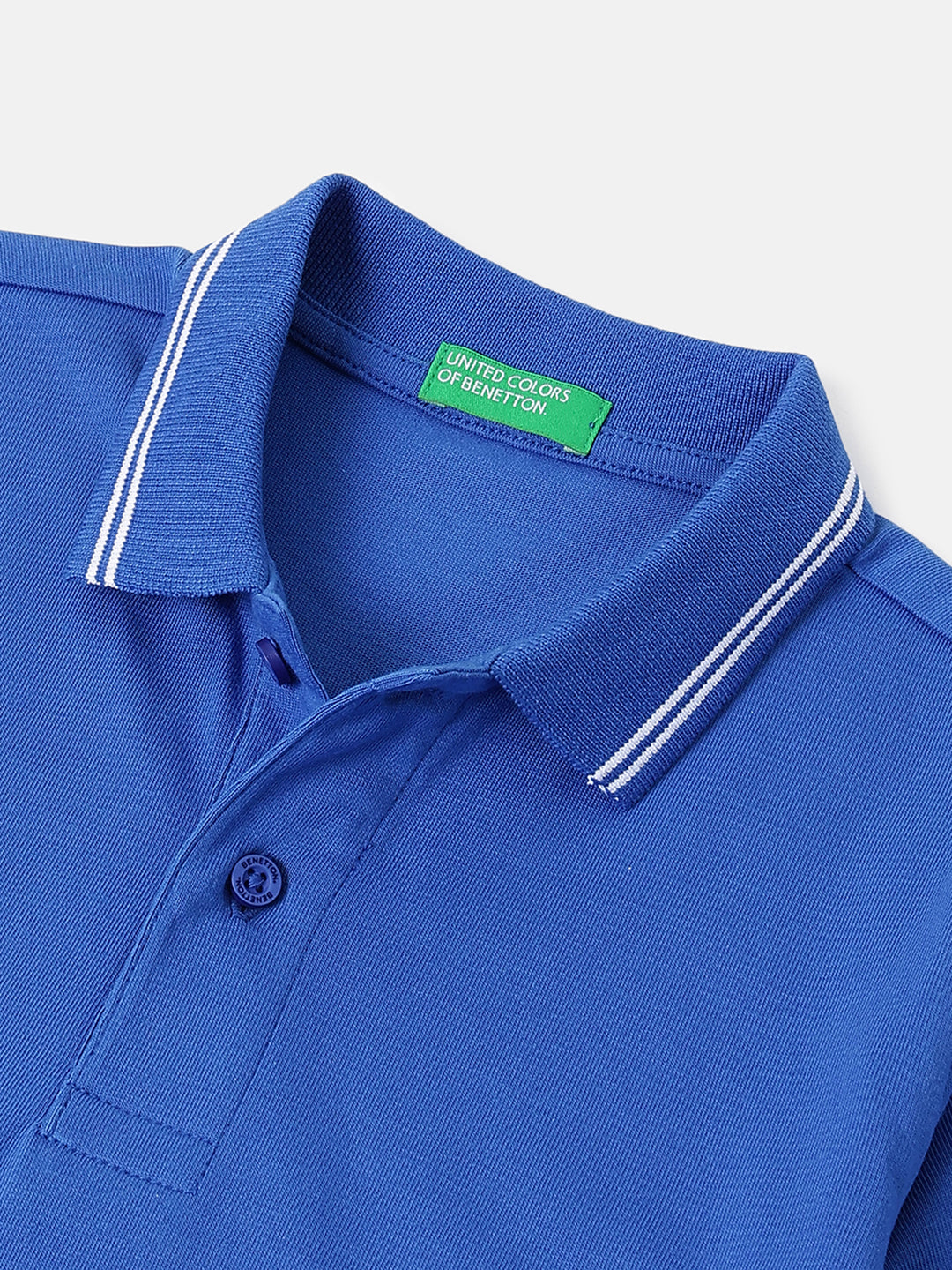 Boys Aqua Cotton Regular Fit Bright Chest Print Polo T-Shirt