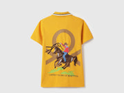 Boys Deep Brown Boxy Fit Cotton Polo