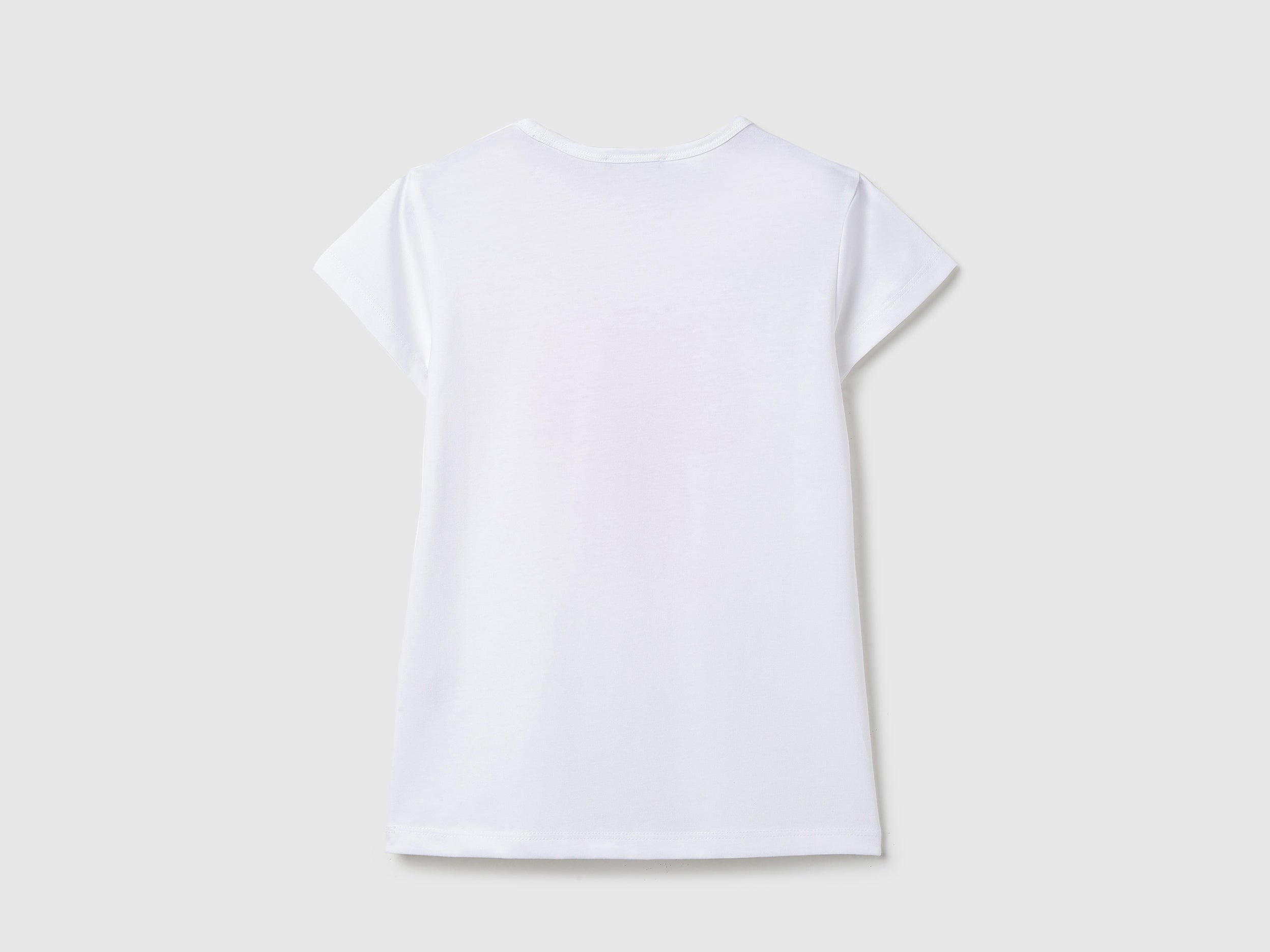 Girls Cotton Poly Printed Round Neck Casual T-Shirt