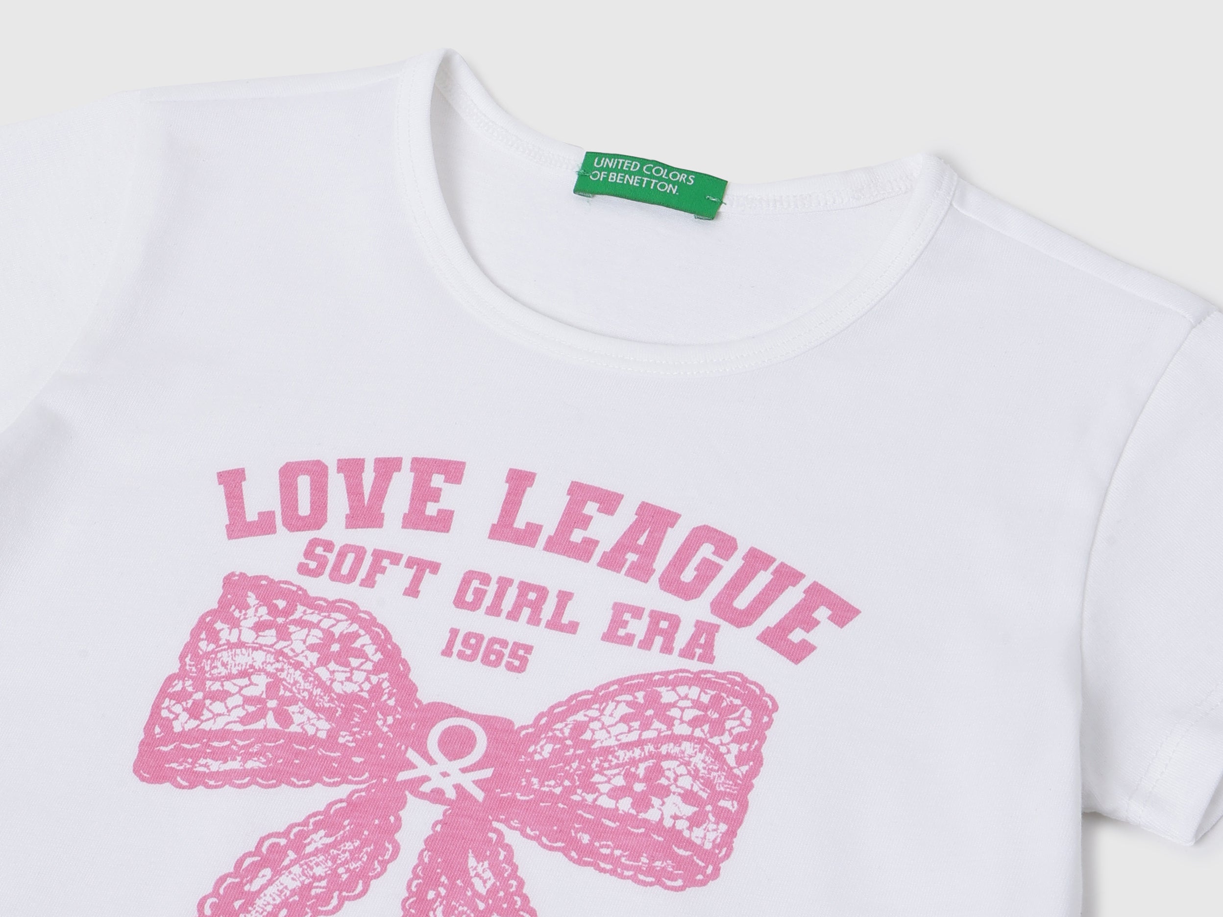 Girls Cotton Poly Printed Round Neck Casual T-Shirt