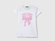 Girls Cotton Poly Printed Round Neck Casual T-Shirt
