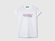 Girls Cotton Poly Round Neck Printed Casual T-Shirt