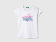 Girls Polycotton Graphic Print Round Neck T-Shirt