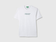 Boys White Solid Cotton Relaxed Fit Game Over Back Print T-Shirt