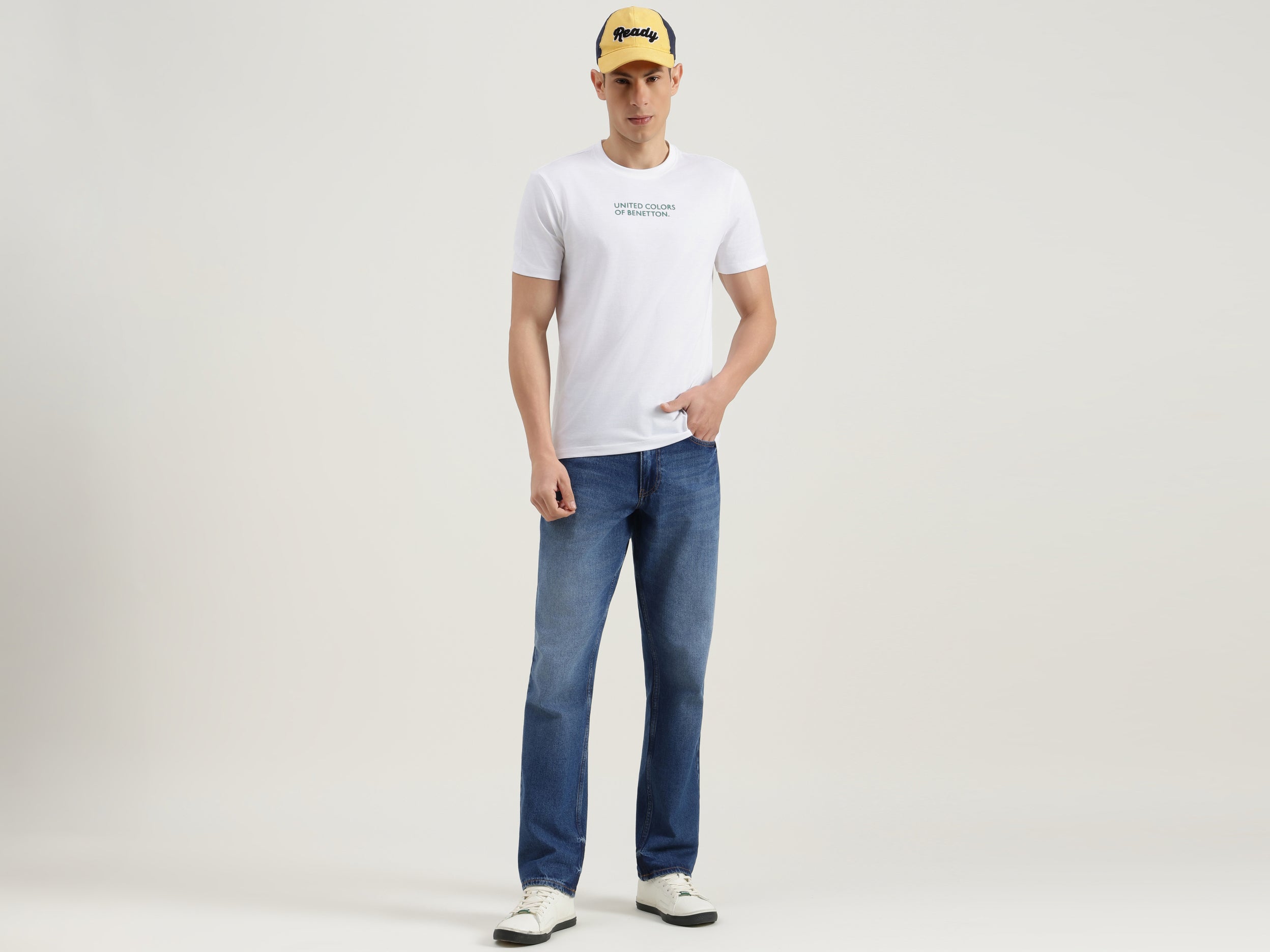 Boys White Solid Cotton Relaxed Fit Game Over Back Print T-Shirt