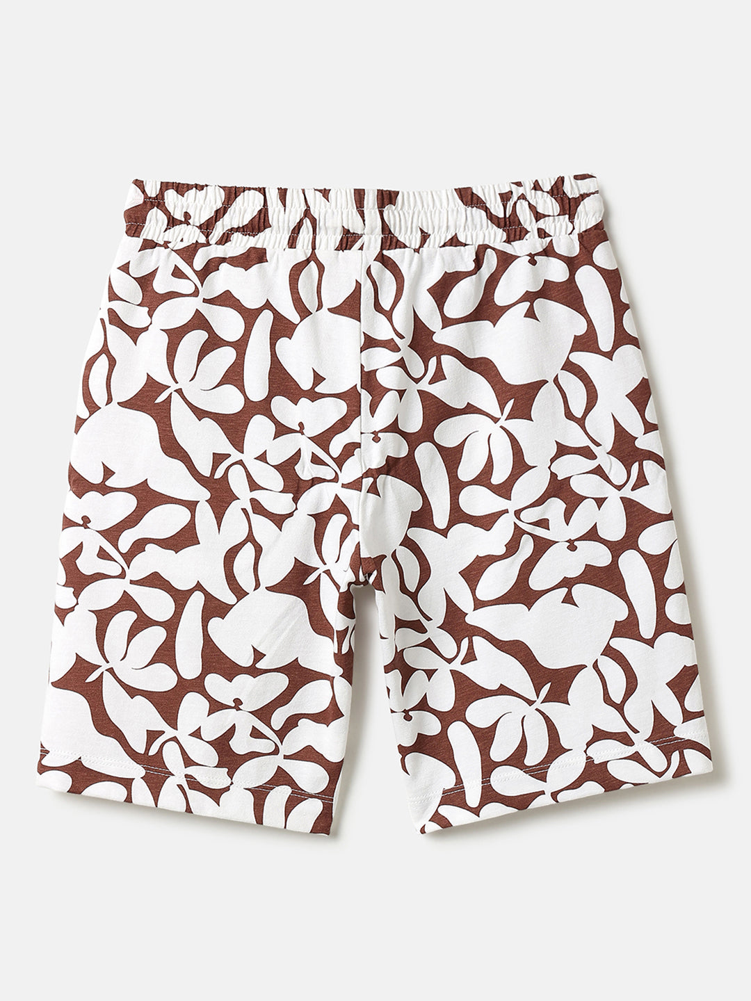 Boys Brown Printed Cotton Bermuda Shorts – Regular Fit