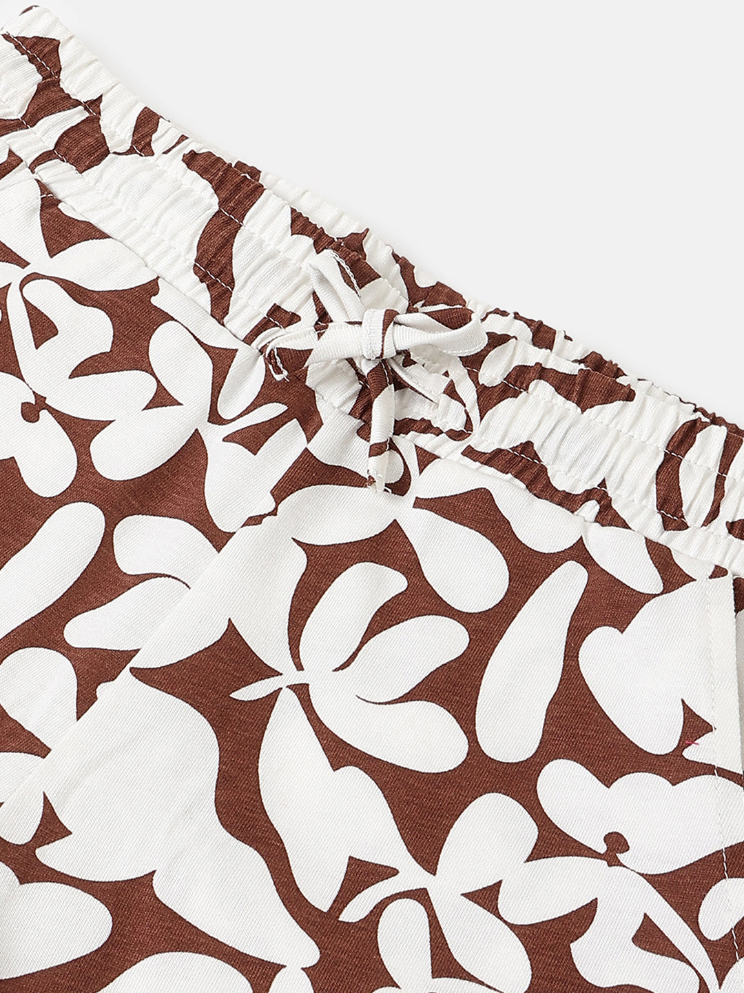 Boys Brown Printed Cotton Bermuda Shorts – Regular Fit