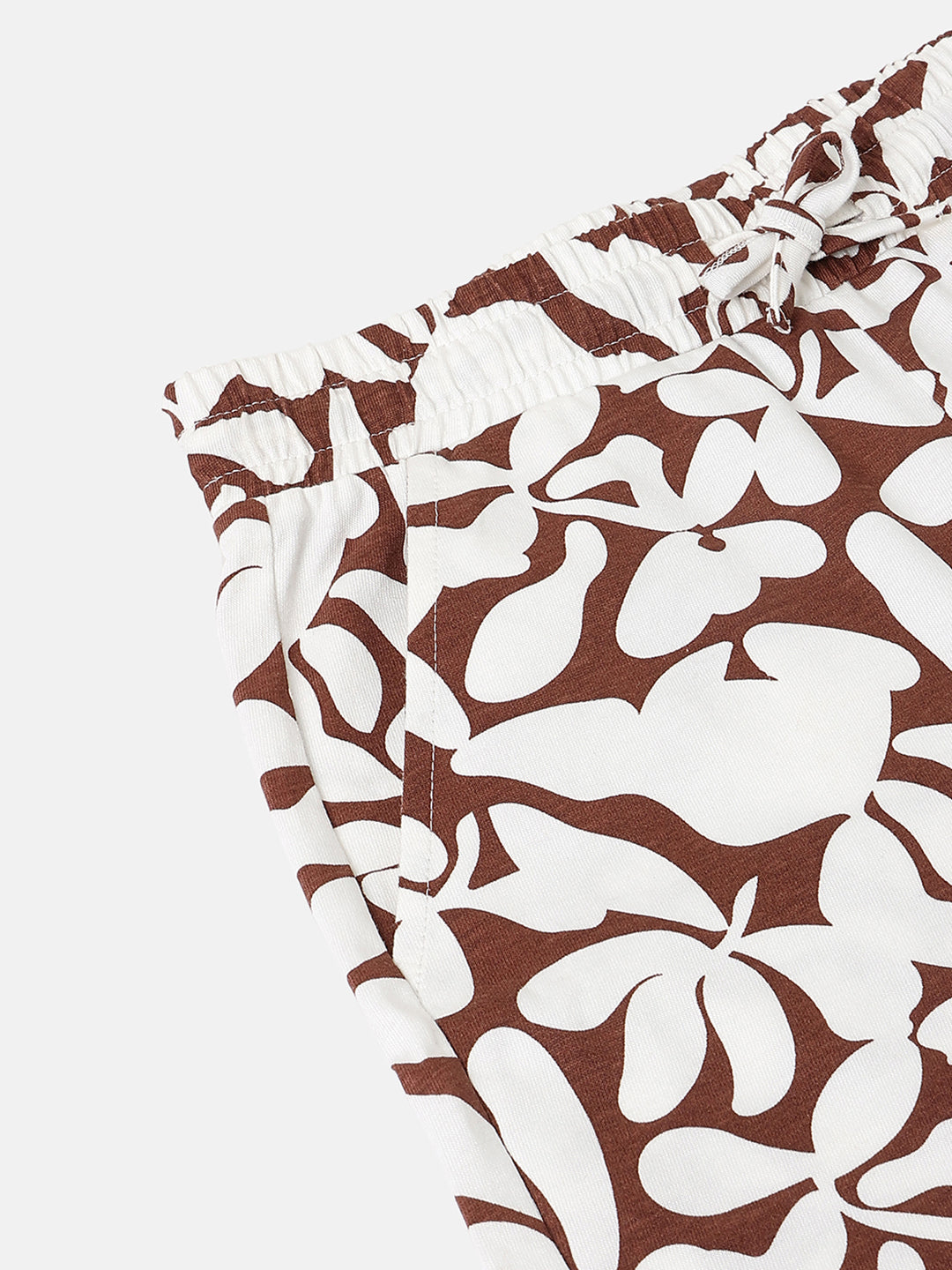 Boys Brown Printed Cotton Bermuda Shorts – Regular Fit