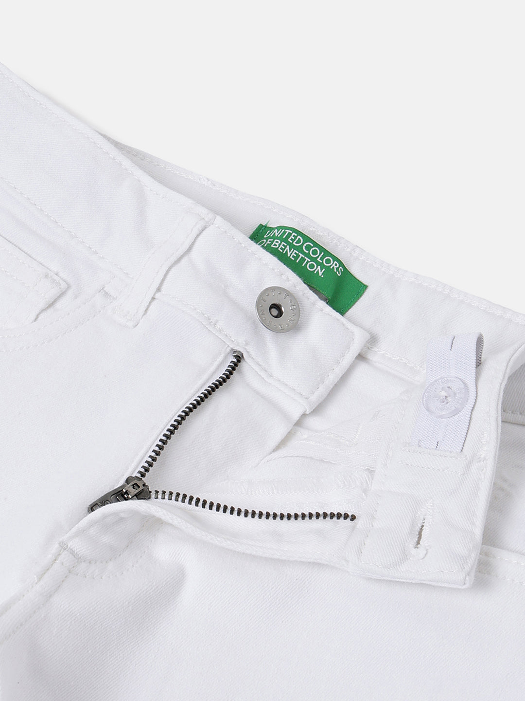Boys White Straight Fit Denim Jeans Stretch Blend