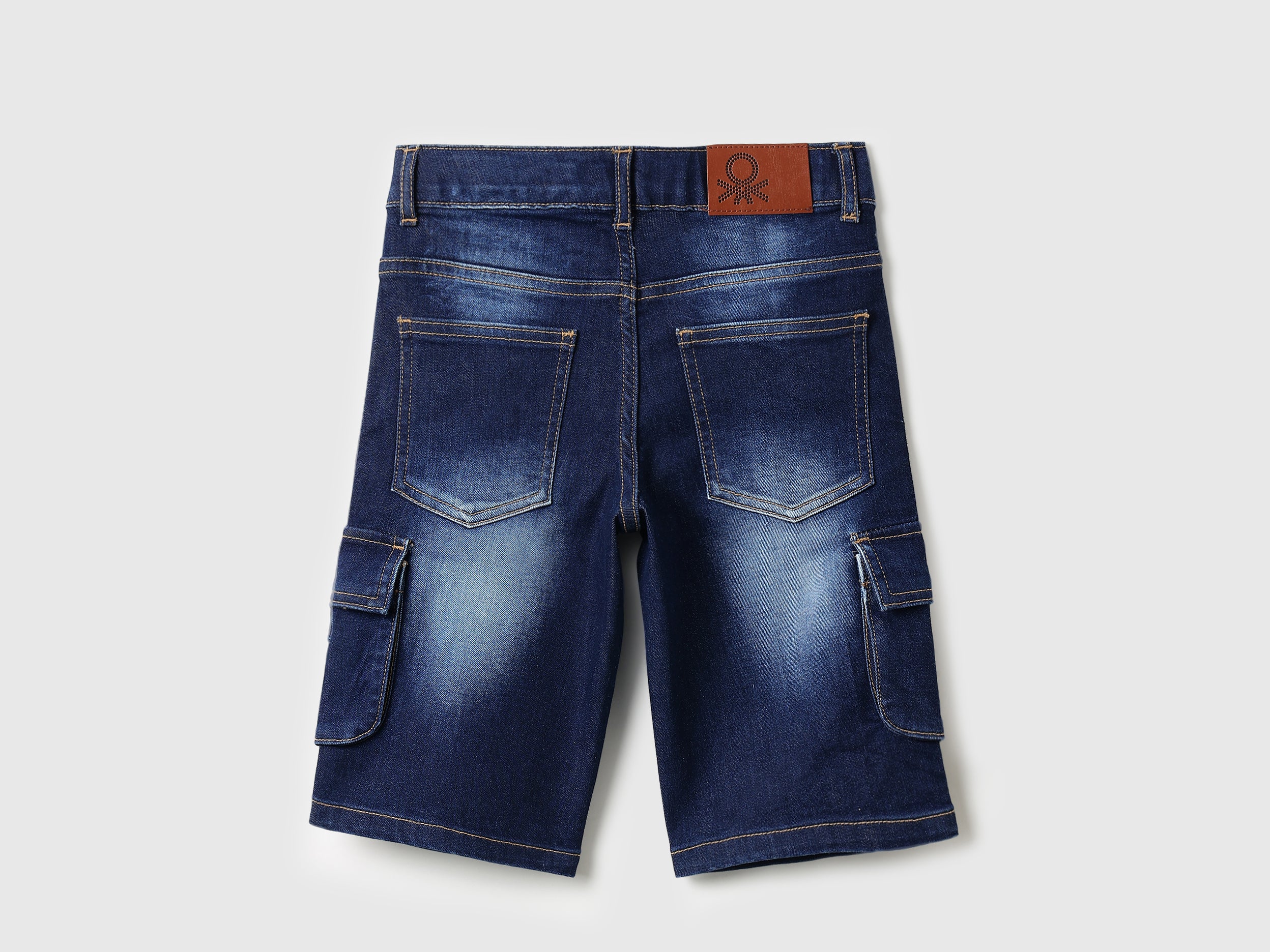 Boys Polycotton Denim Scoop Pocket Casual Shorts