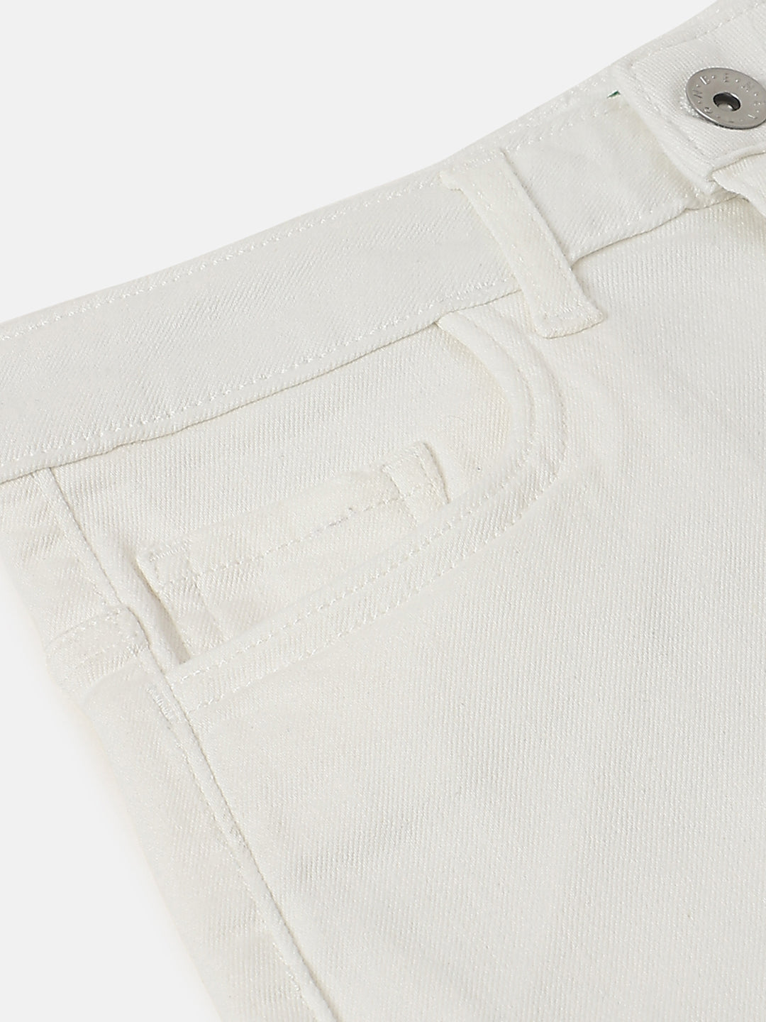 Girls White Bootcut Denim Jeans – Cotton Blend