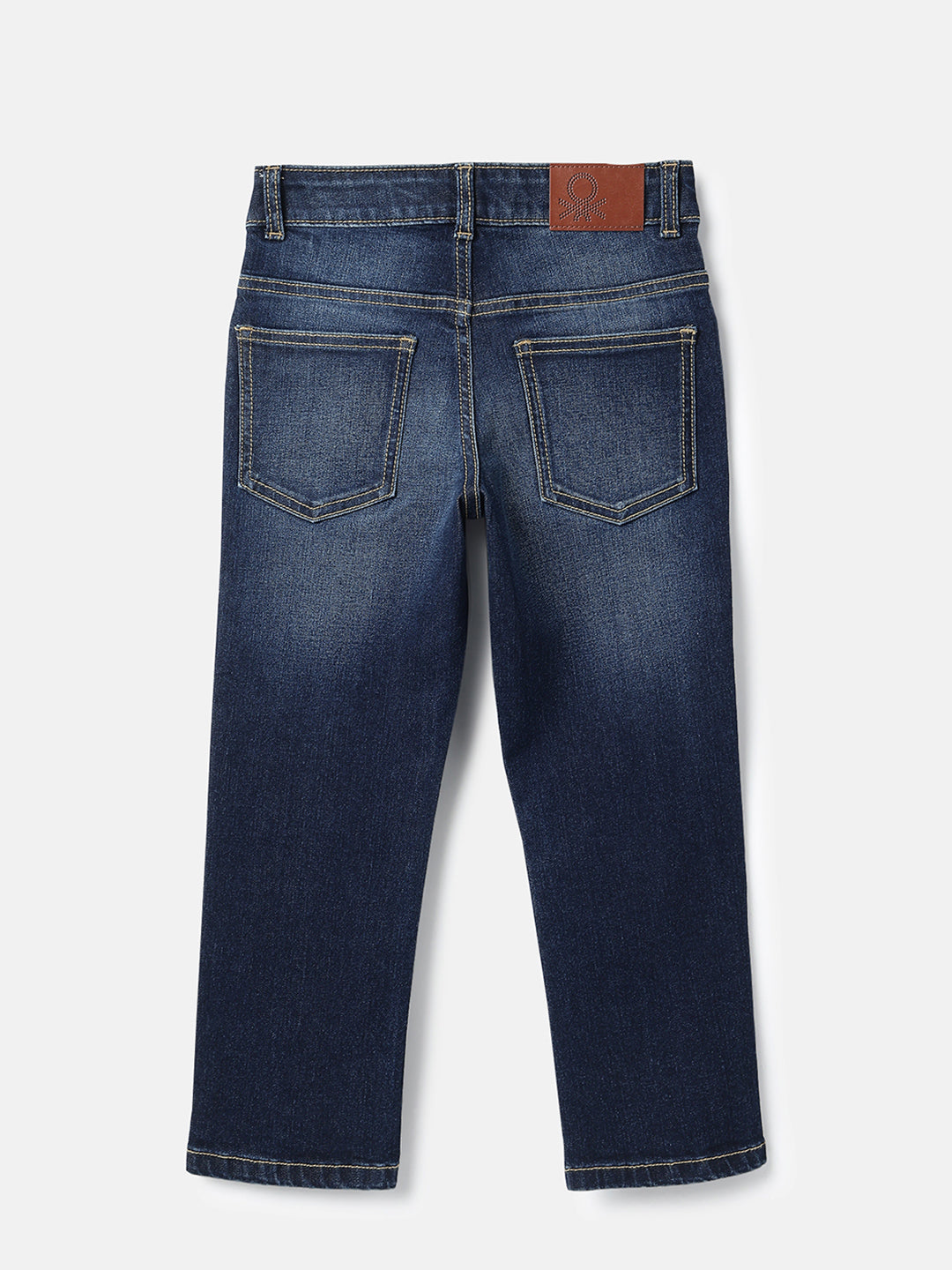 Boys Dark Wash Straight Fit Stretch Denim Jeans