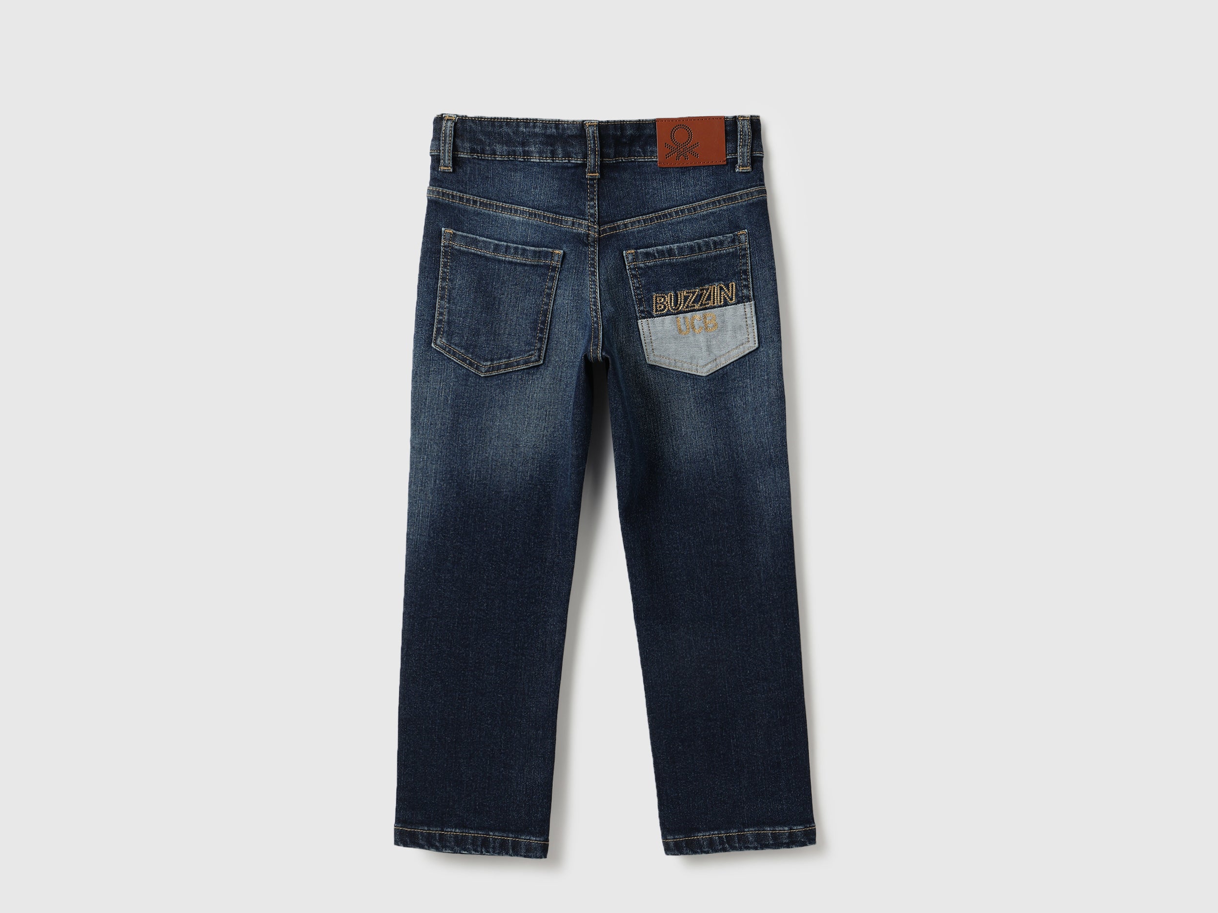 Boys Dark Wash Regular Fit UCB Embroidery Denim