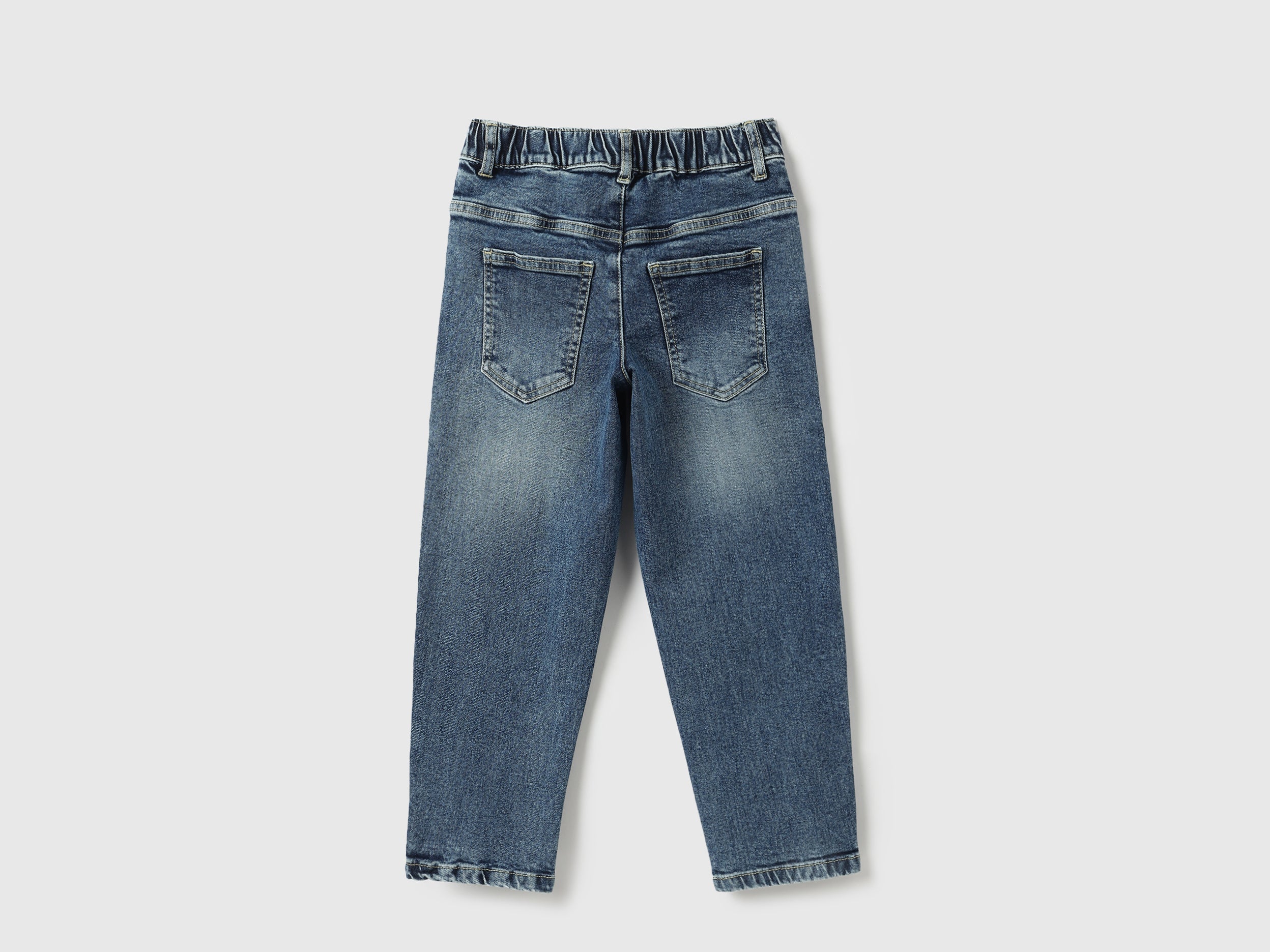 Boys Mid Wash Slouchy Fit Elasticated Denim