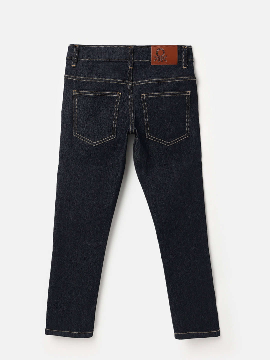 Boys Dark Rinse Slim Fit Denim Jeans with Stretch