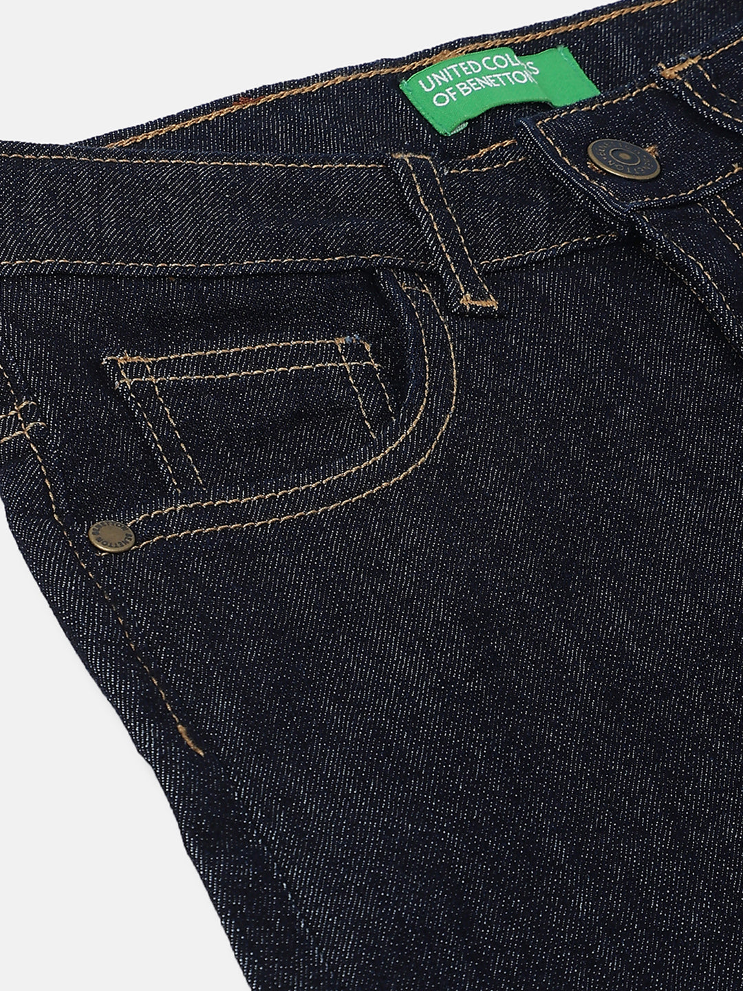 Boys Dark Rinse Slim Fit Denim Jeans with Stretch