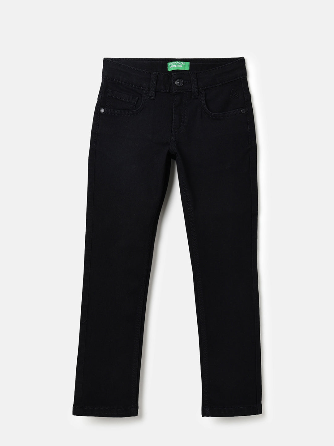 Boys Black Slim Fit Stretch Denim Jeans