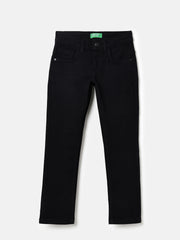 Boys Black Slim Fit Stretch Denim Jeans