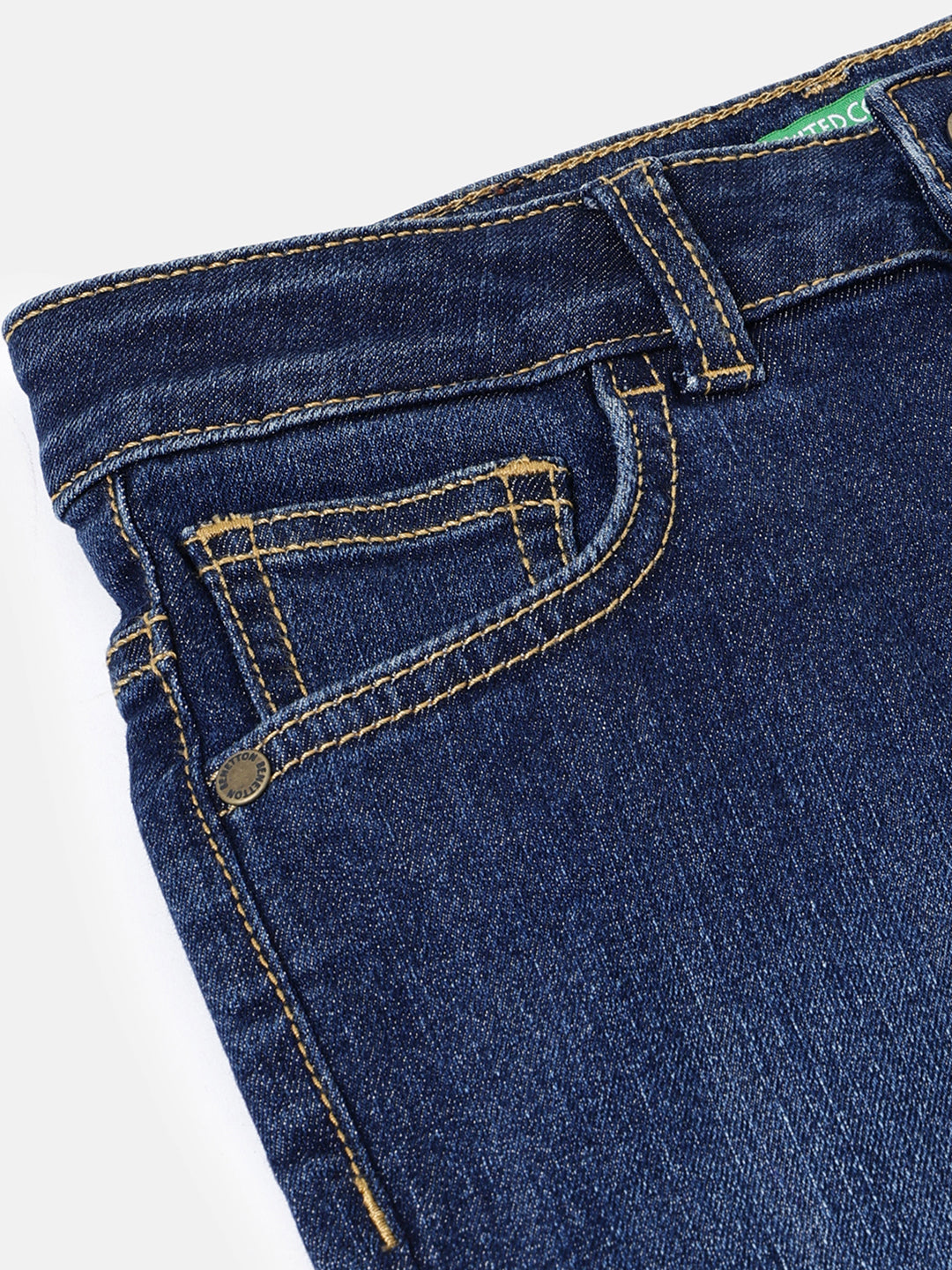 Boys Mid Wash Blue Denim Shorts – Regular Fit