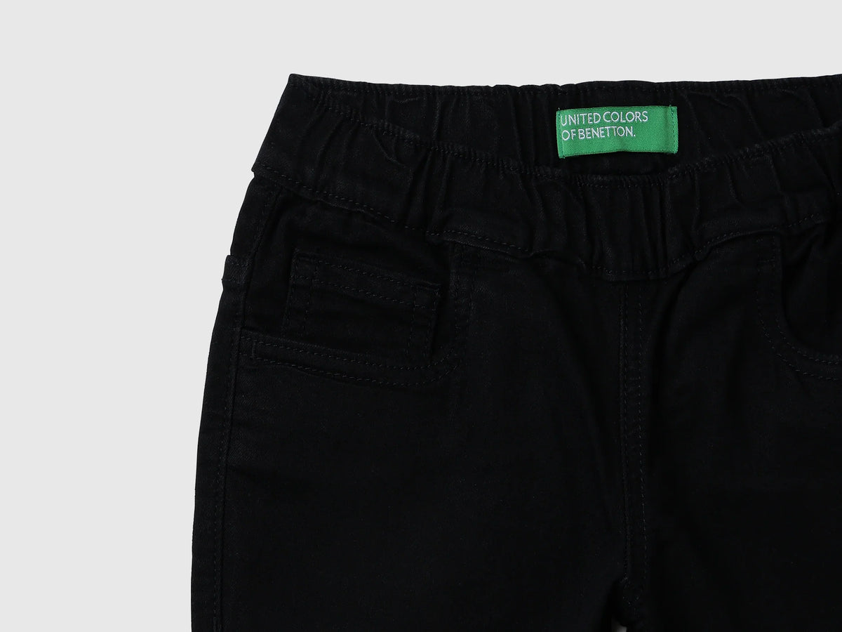 Girls Black Denim Trousers Classic