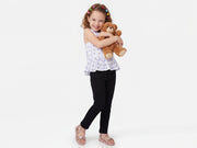 Girls Black Cotton Blend Stretch Jegging Trousers