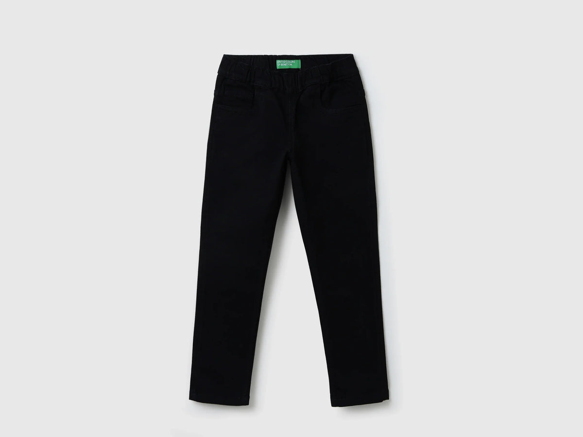 Girls Black Denim Trousers Classic