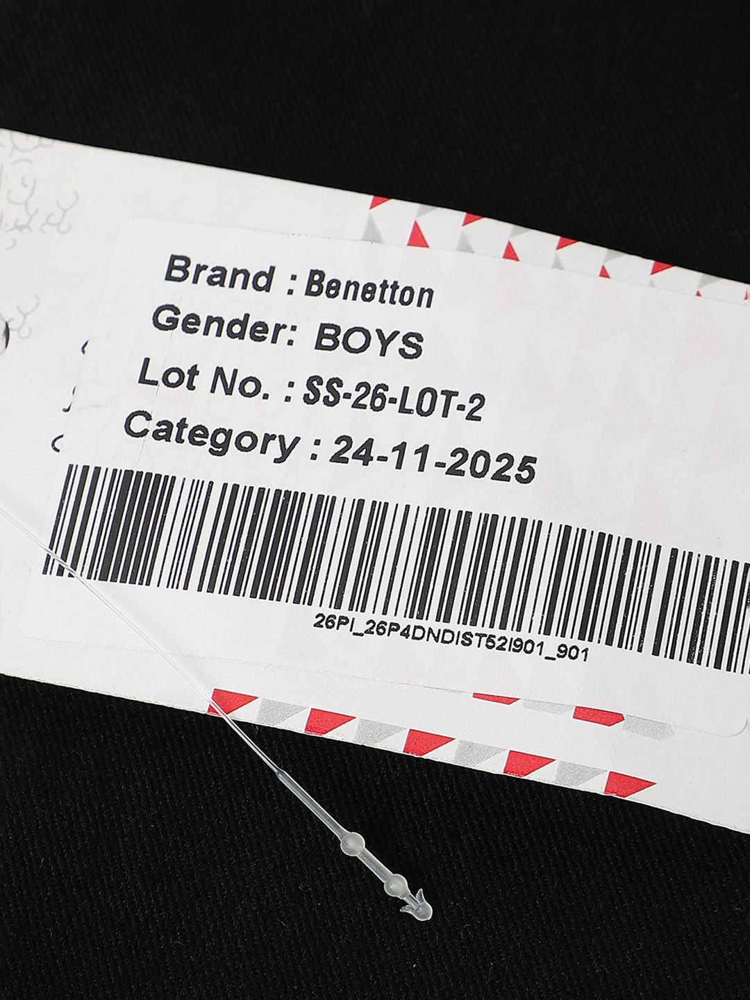 Boys Black Solid Cotton Carpenter Denim Trousers with Straight Fit