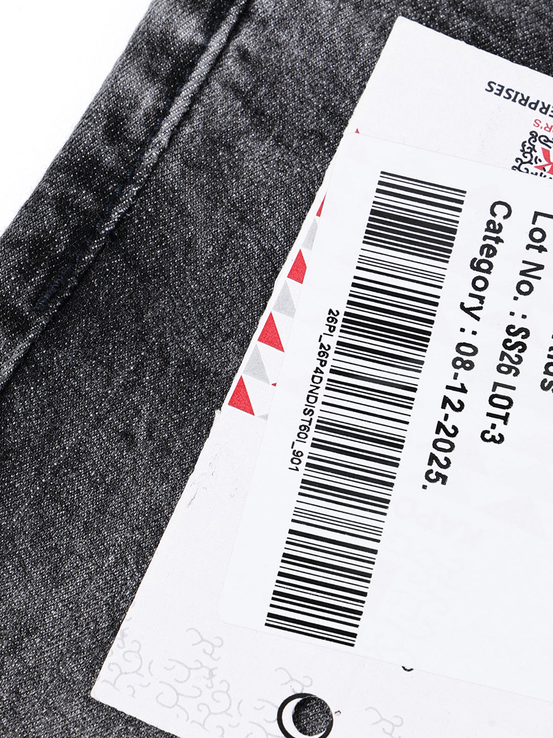 Boys Black Straight Fit Cotton Blend Denim with Distressed Detail