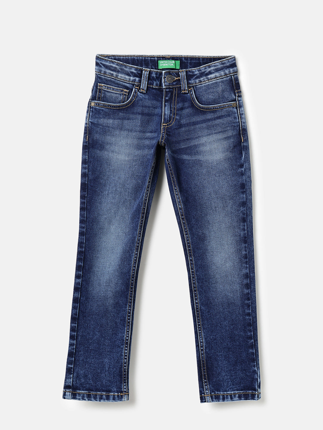 Boys Dark Wash Slim Fit Denim Jeans with Stretch