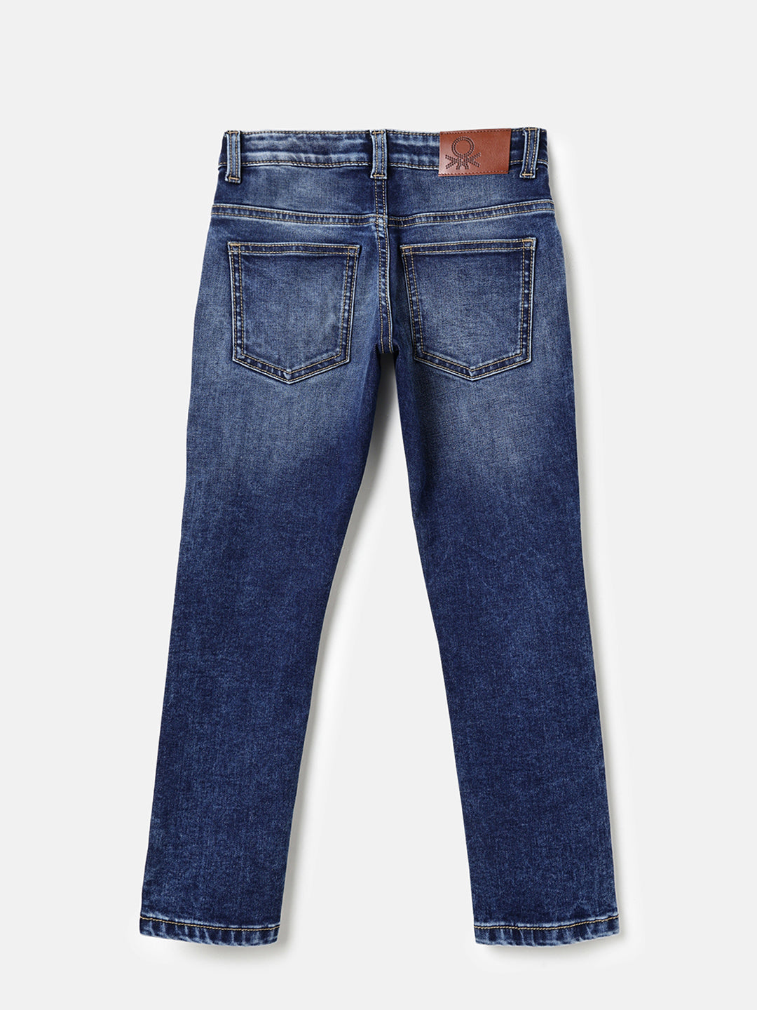 Boys Dark Wash Slim Fit Denim Jeans with Stretch