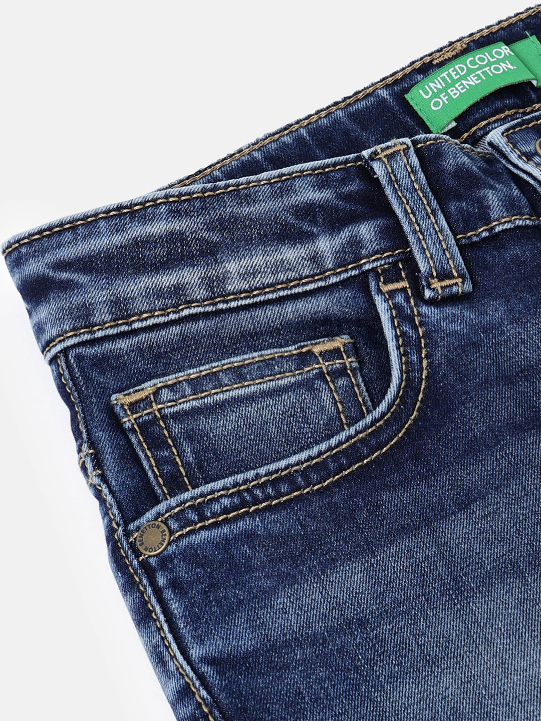 Boys Dark Wash Slim Fit Denim Jeans with Stretch