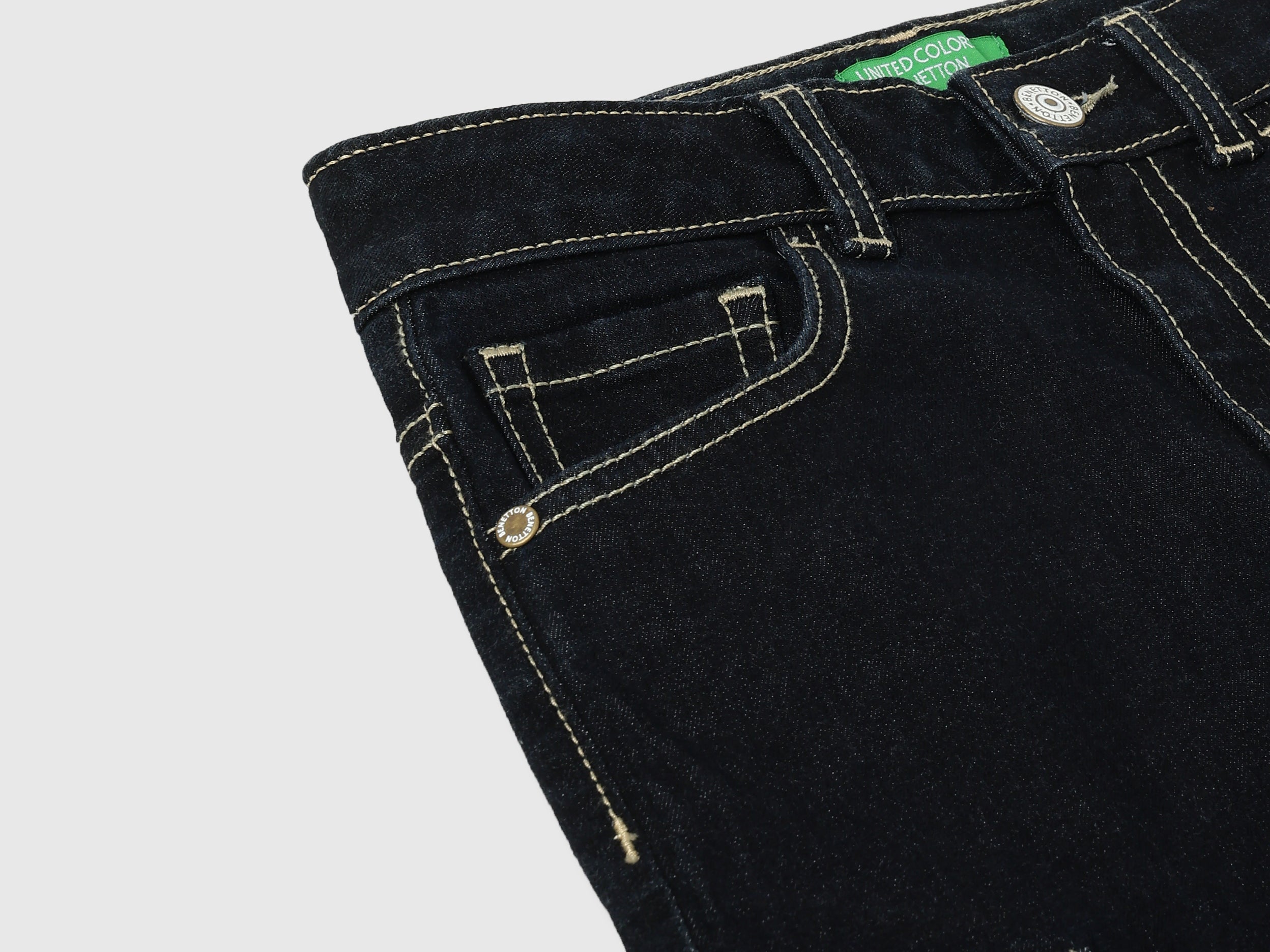 Boys Dark Wash Cargo Denim – Straight Fit