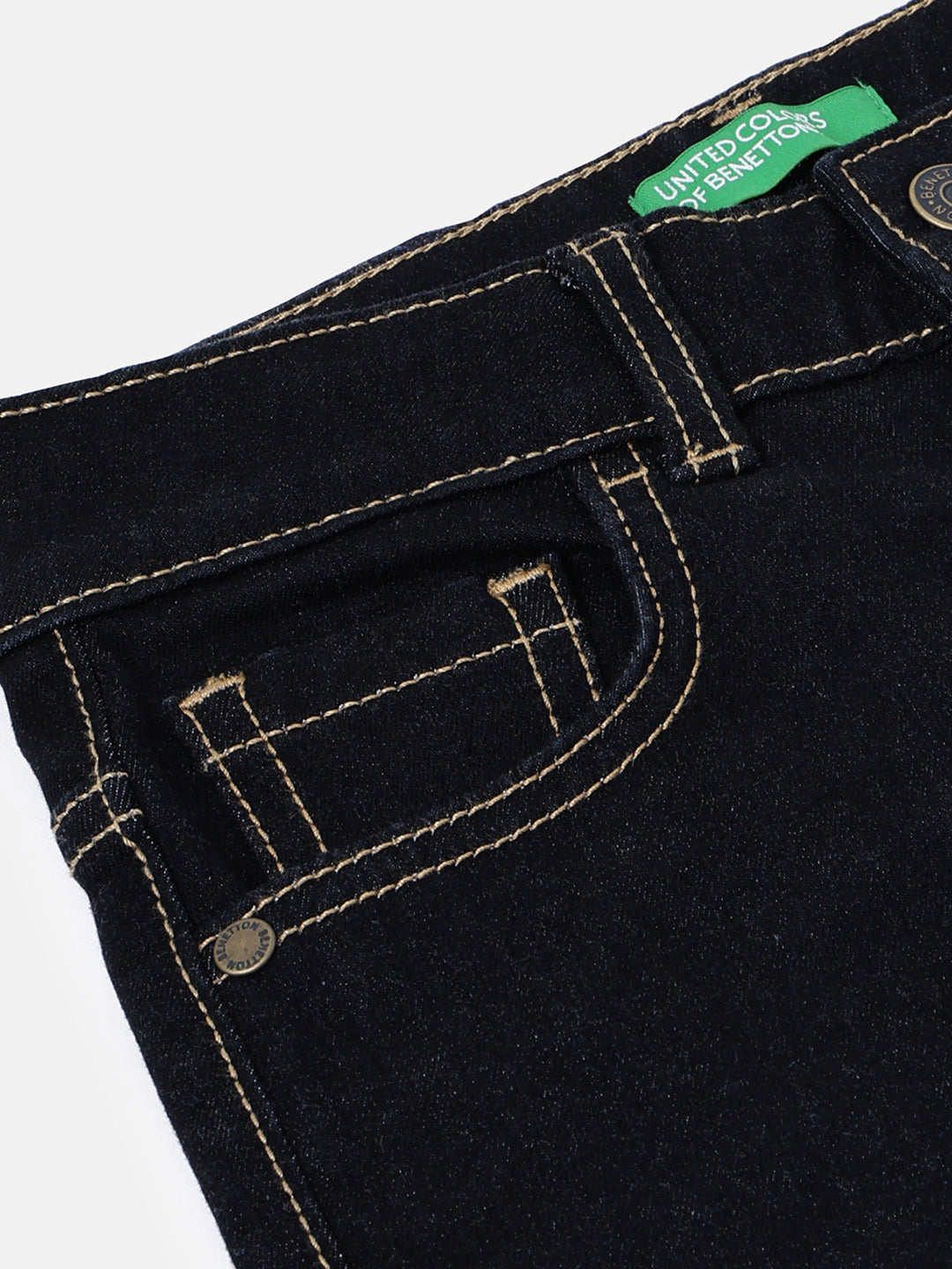 Boys Dark Wash Straight Fit Icon Embroidery Denim