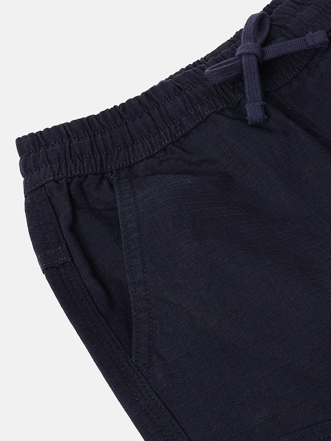 Boys Navy Cotton Ripstop Cargo Pants – Regular Fit