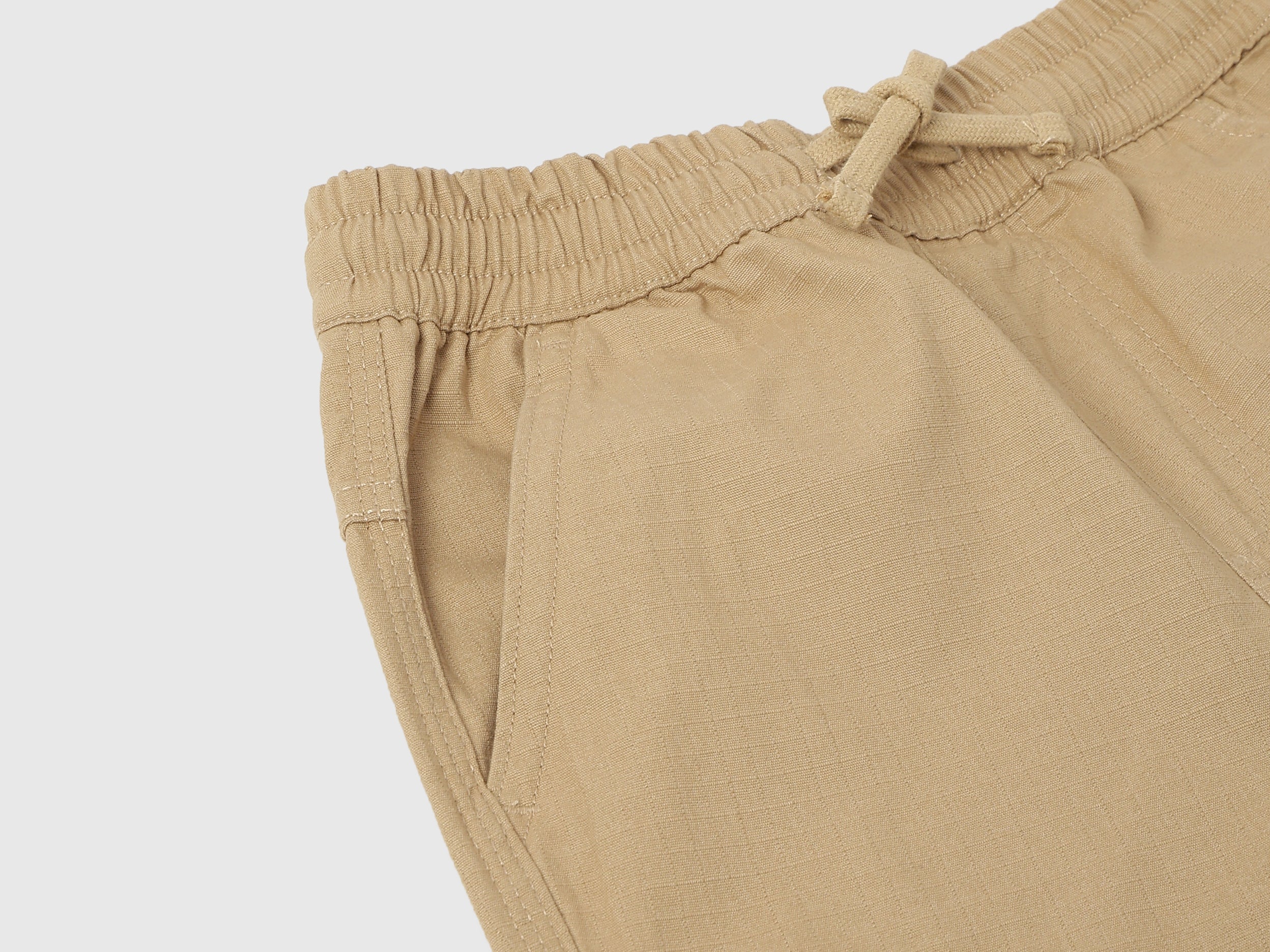 Boys Beige Cotton Ripstop Cargo Pants – Regular Fit