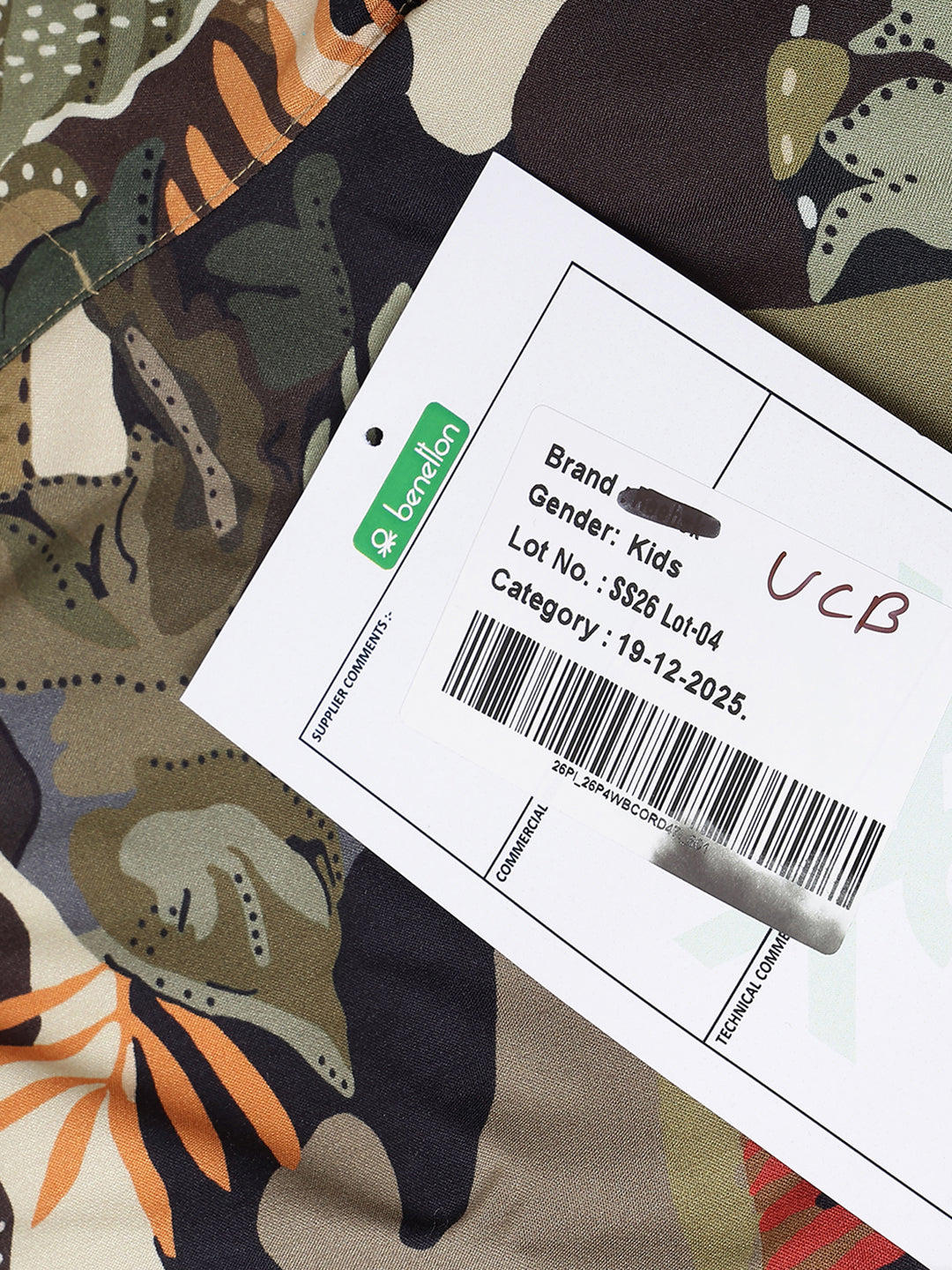 Boys Olive Jungle Print Regular Fit Viscose Shorts