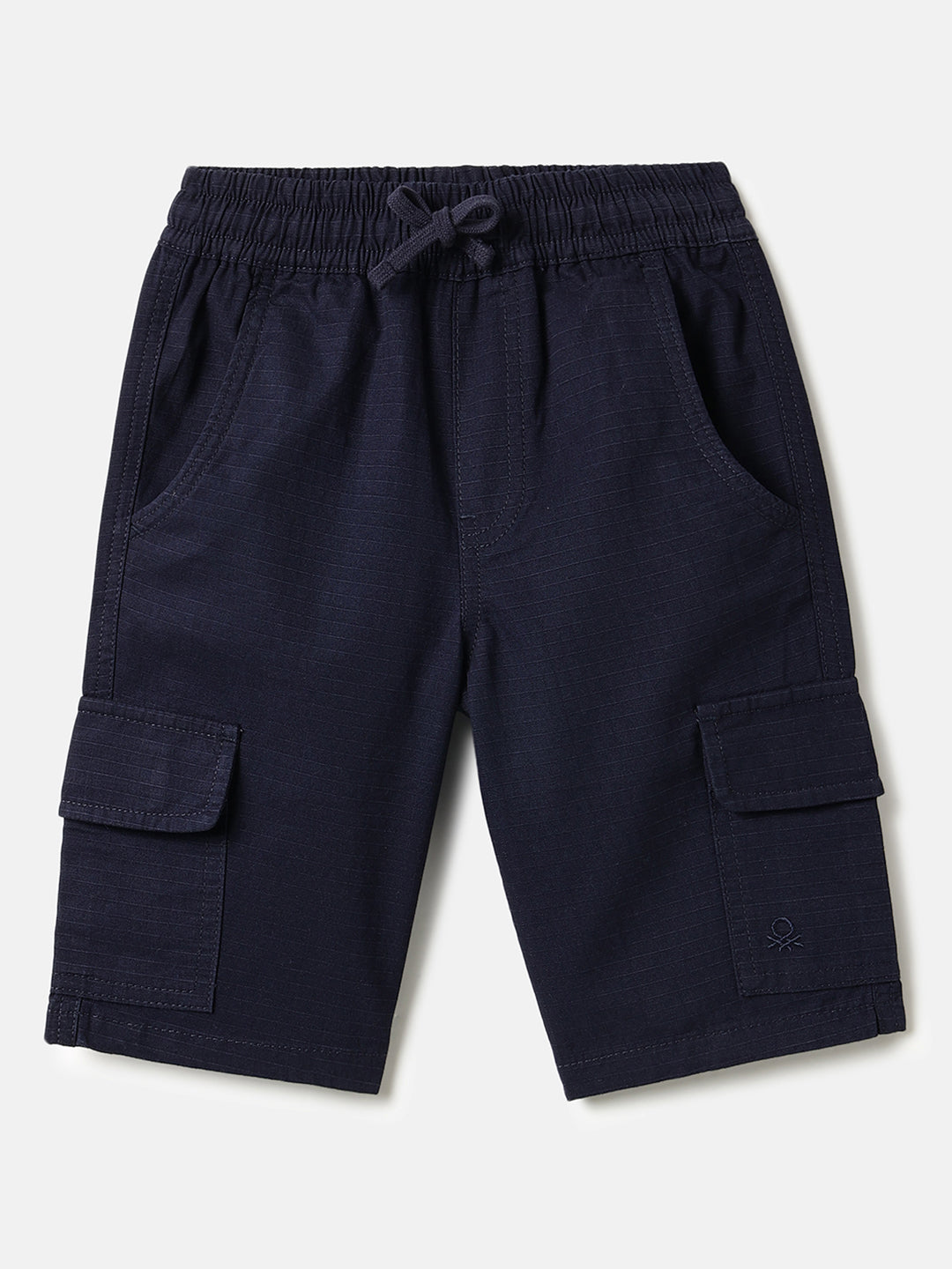 Boys Navy Cotton Ripstop Cargo Shorts