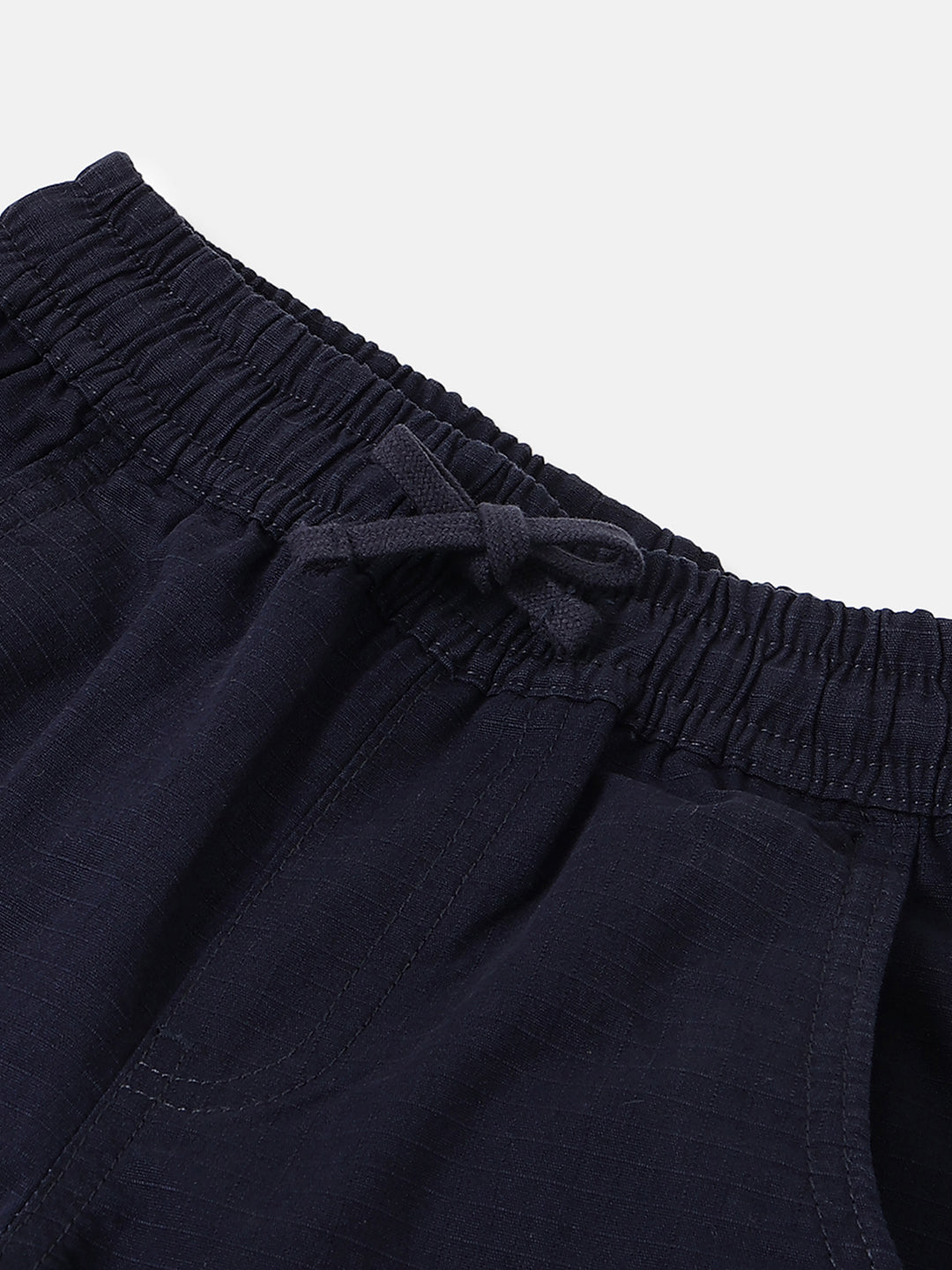 Boys Navy Cotton Ripstop Cargo Shorts