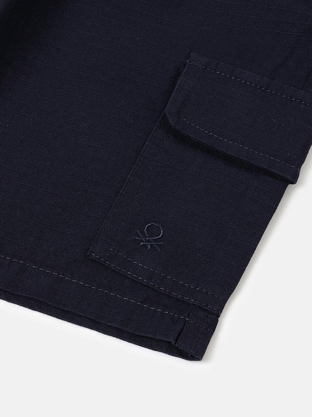 Boys Navy Cotton Ripstop Cargo Shorts