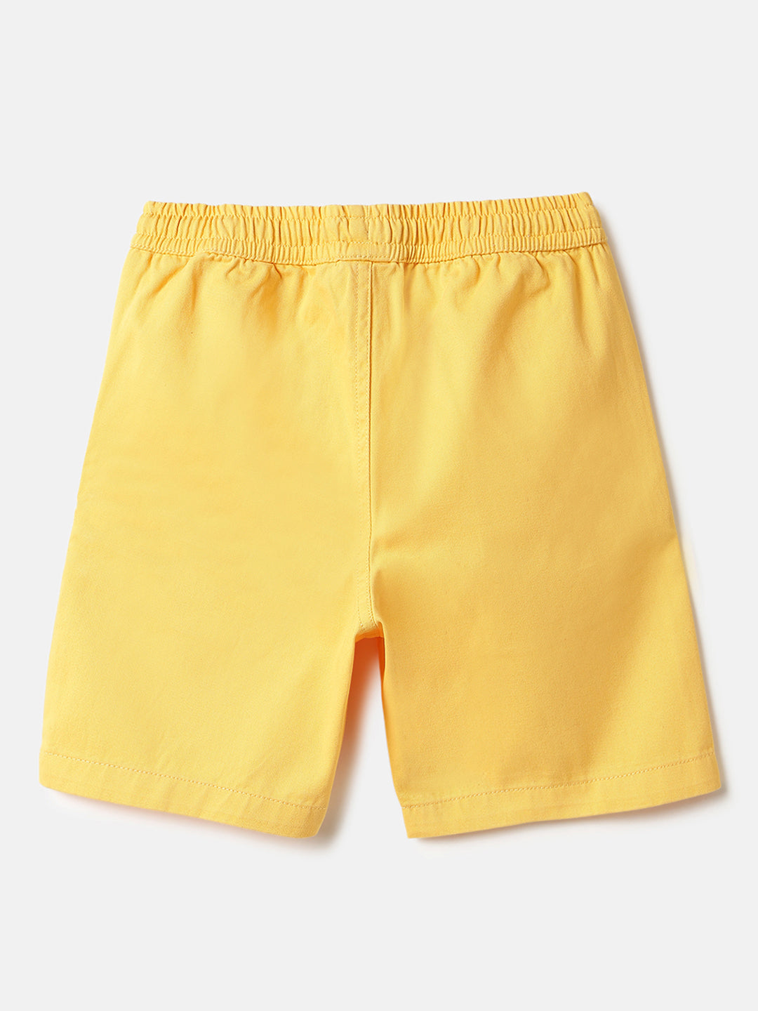 Boys Yellow Cotton Core Shorts for Everyday Wear