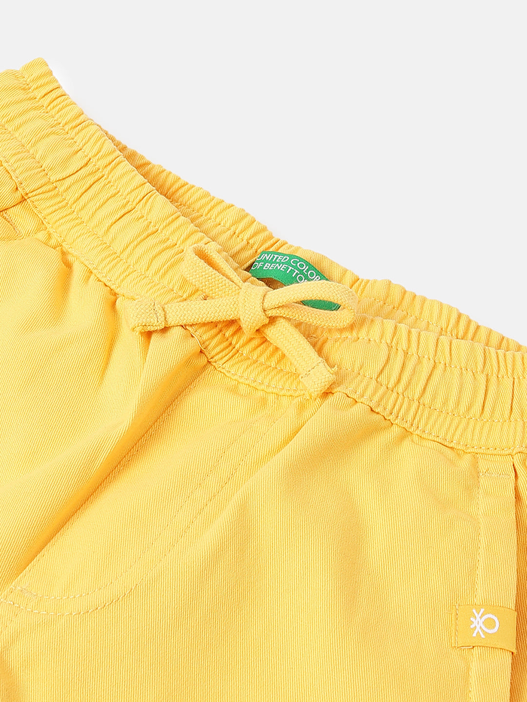 Boys Yellow Cotton Core Shorts for Everyday Wear