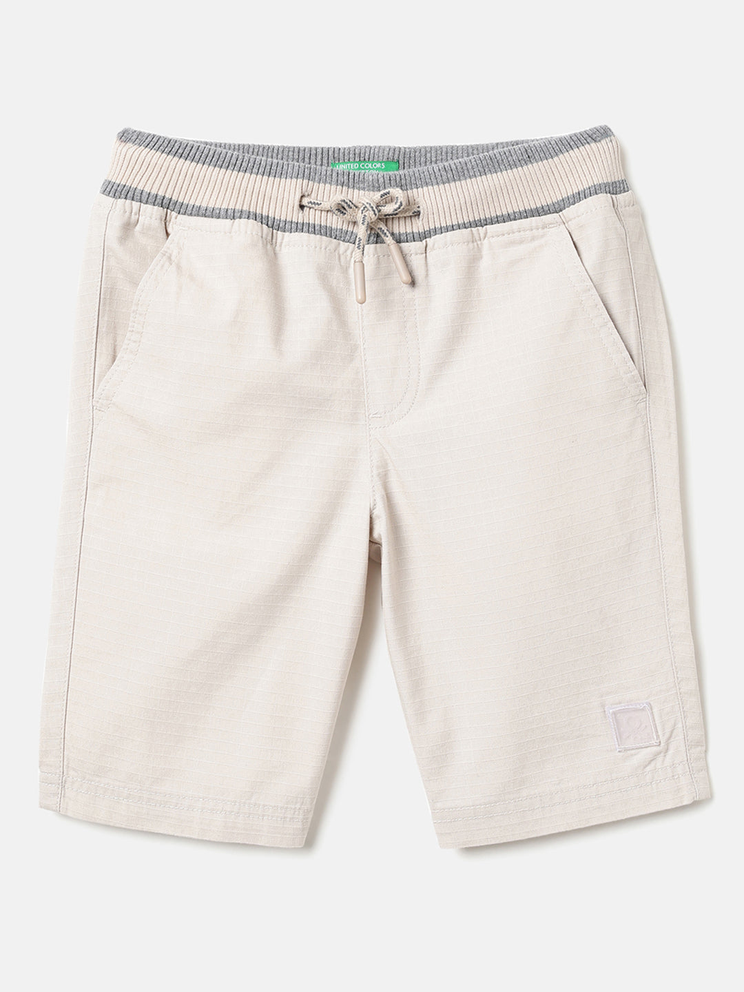 Boys Cotton Ripstop Shorts with Rib Waistband