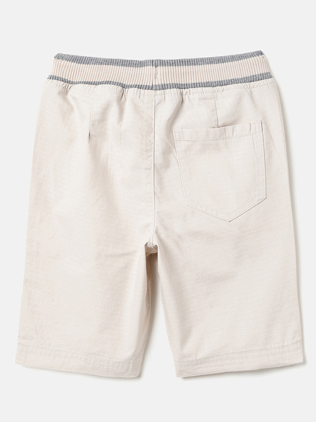 Boys Cotton Ripstop Shorts with Rib Waistband