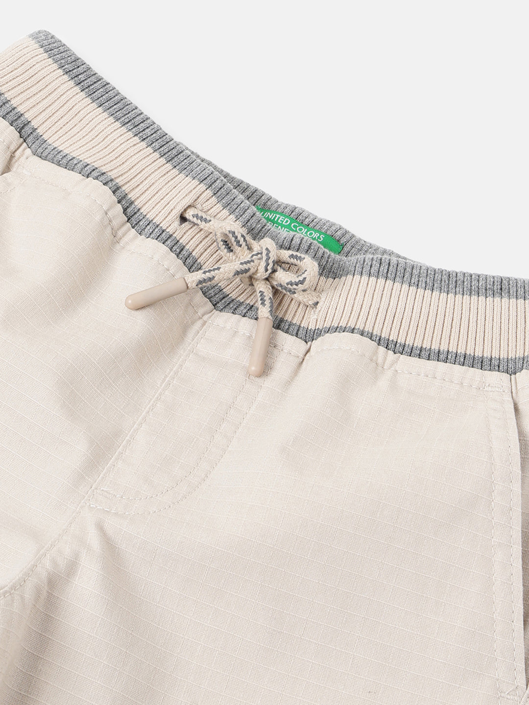 Boys Cotton Ripstop Shorts with Rib Waistband
