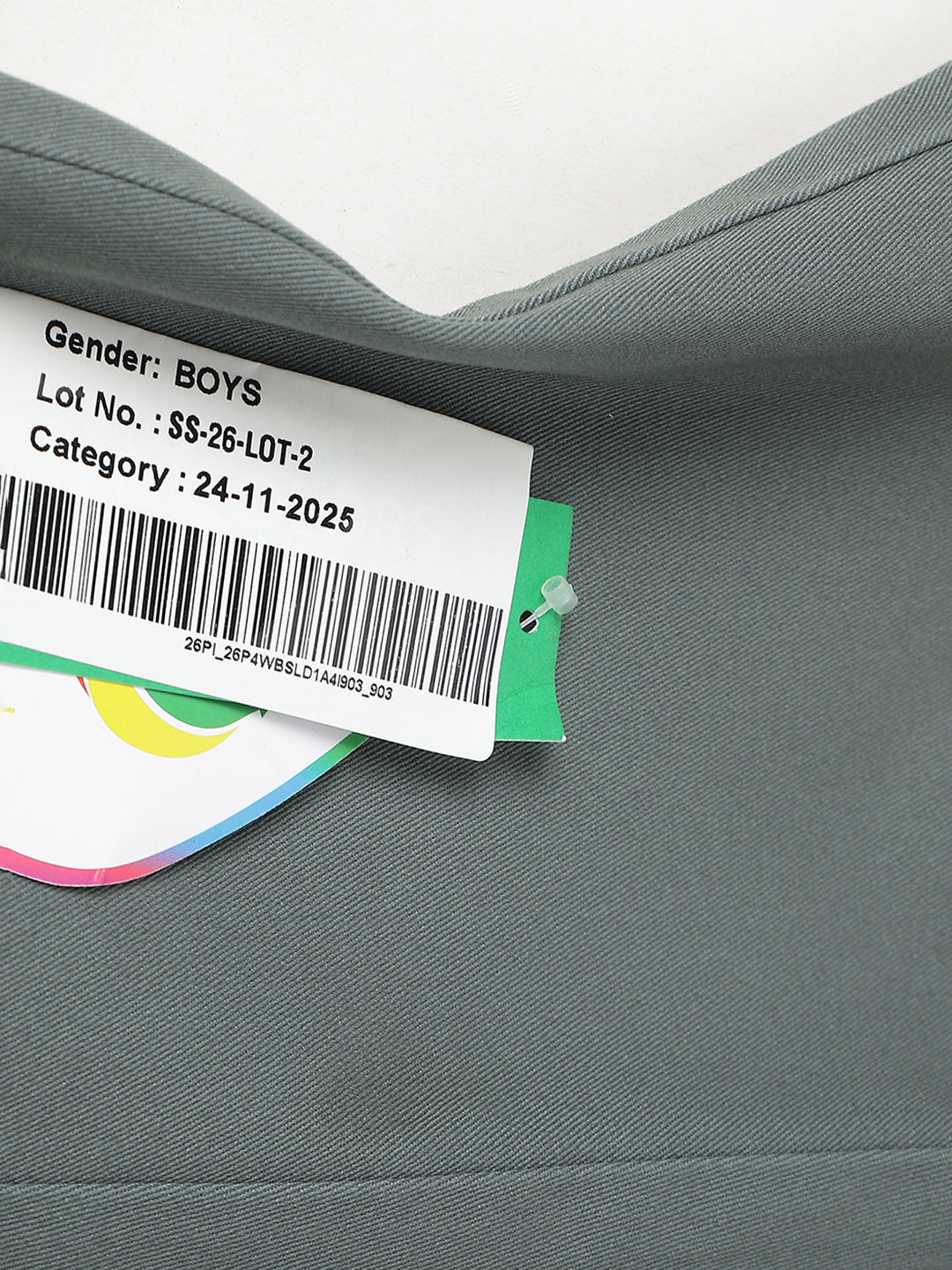 Boys Olive Cotton Jogger Trousers Solid Casual Wear