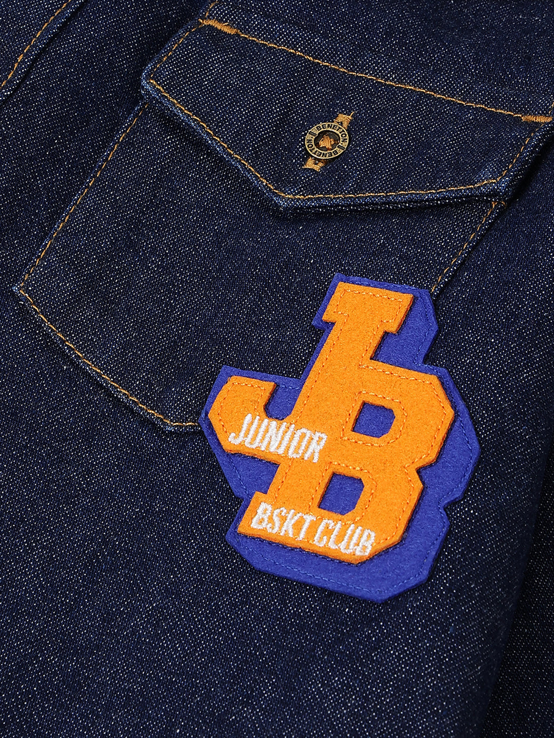 Boys Dark Wash Cotton Denim Shirt – Regular Fit