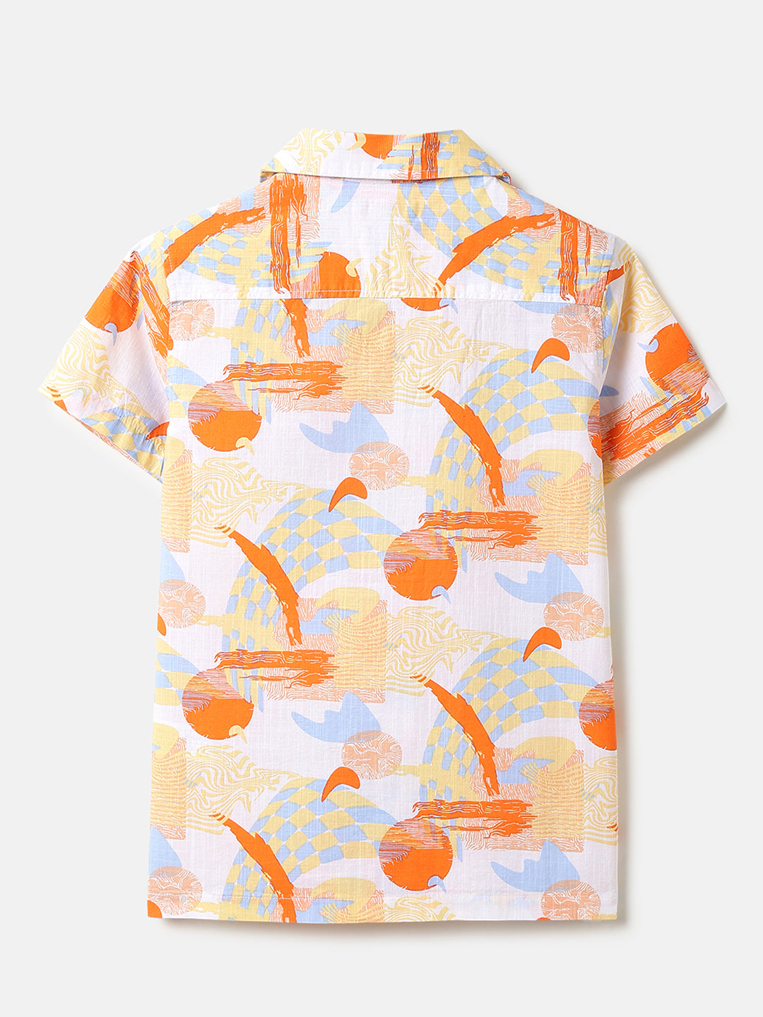 Boys Cotton All-Over Embroidered Casual Shirt