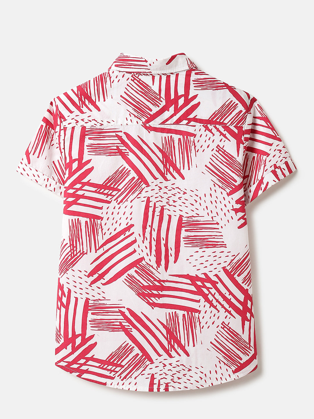 Boys Cotton Brush Stroke Print Casual Shirt