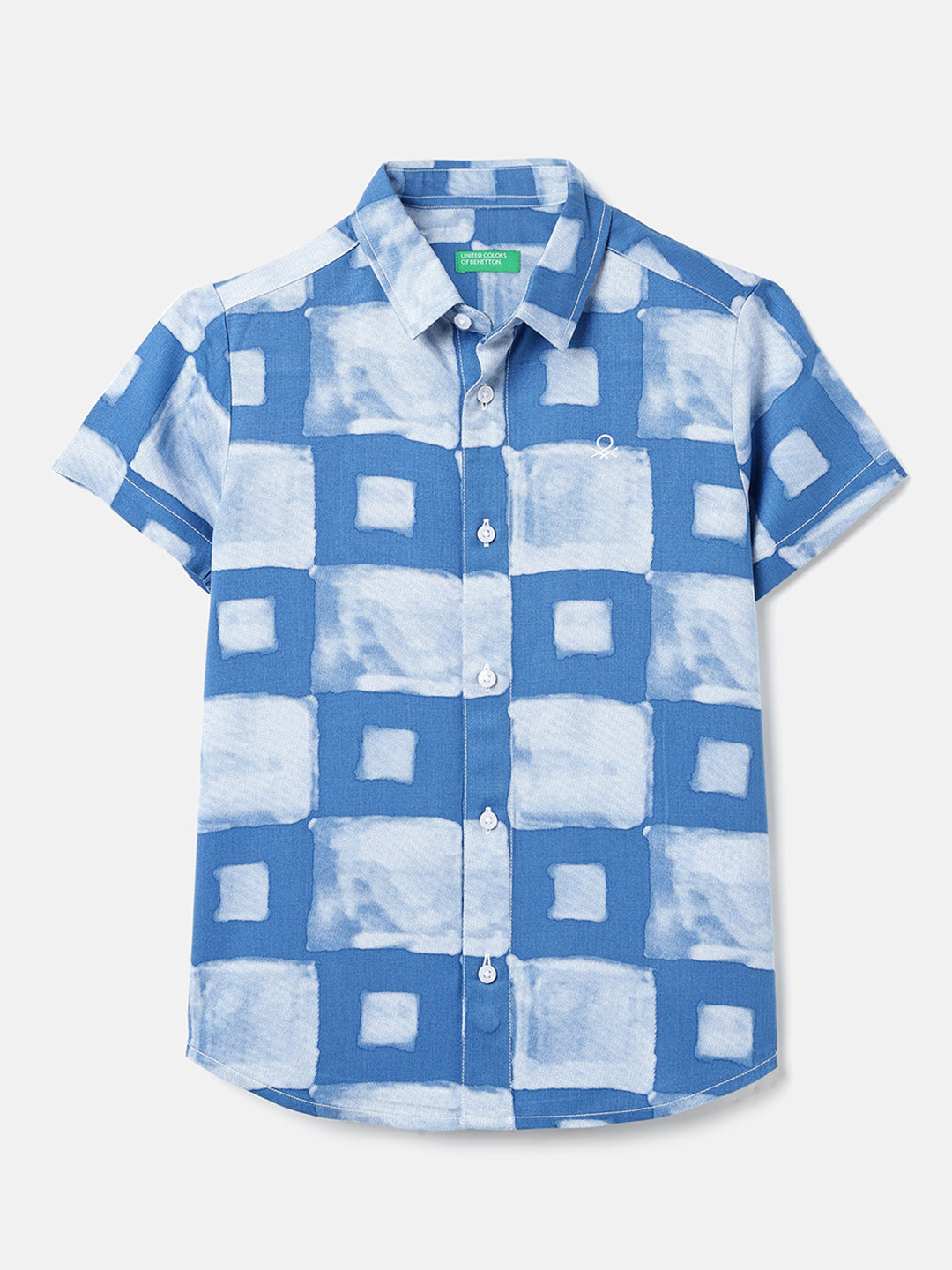Boys Viscose Watercolor Print Casual Shirt